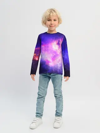 Детский лонгслив / КОСМИЧЕСКИЕ КРАСКИ