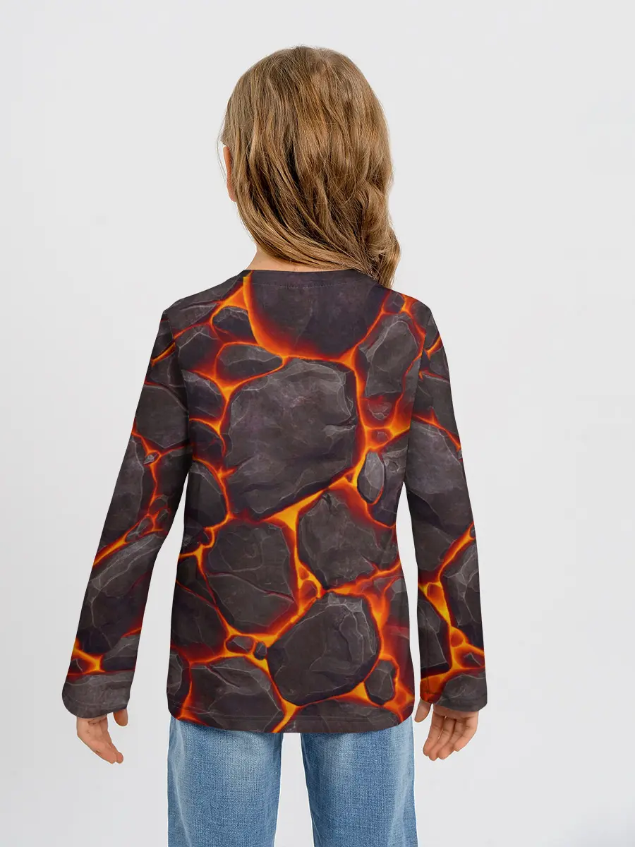 Детский лонгслив / Лава