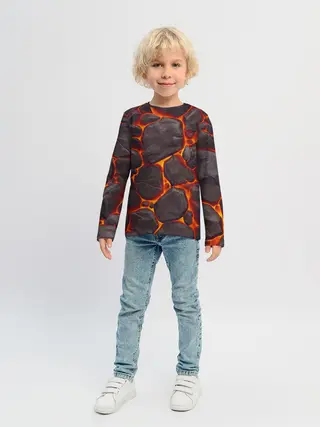 Детский лонгслив / Лава