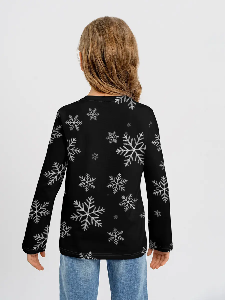 Детский лонгслив / Рок Дед Мороз