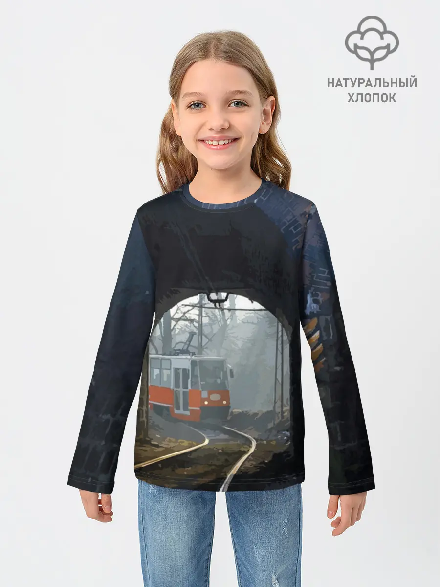 Детский лонгслив / Трамвай