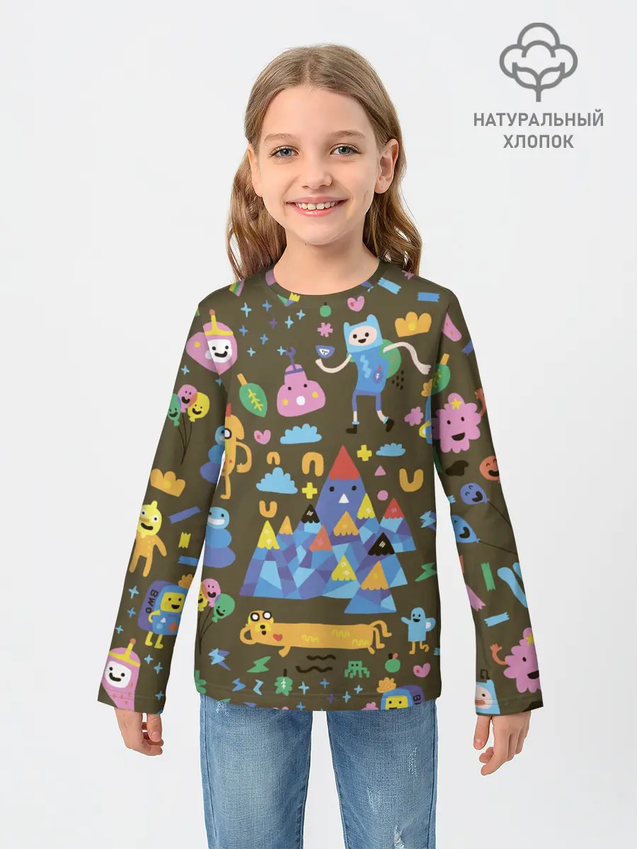 Детский лонгслив / Время приключений Зима