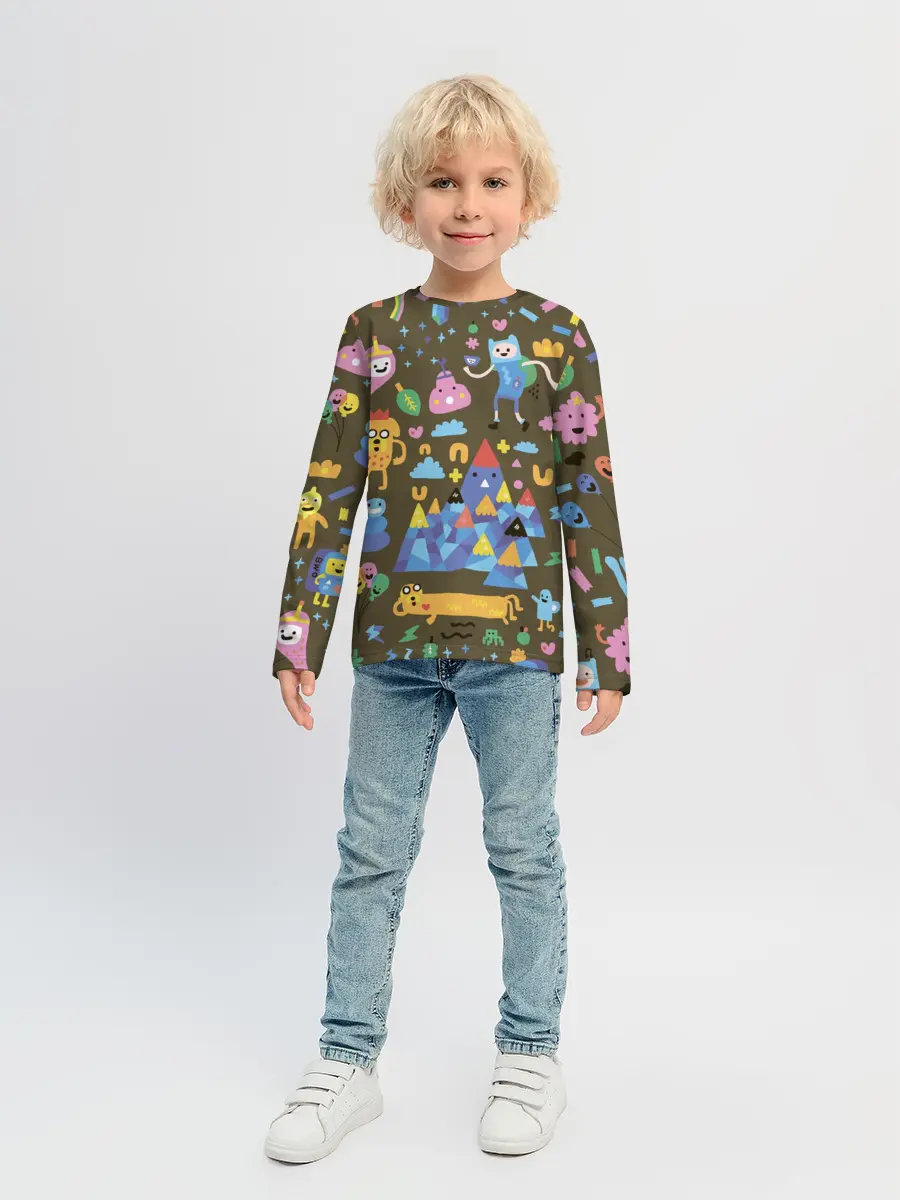 Детский лонгслив / Время приключений Зима