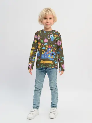 Детский лонгслив / Время приключений Зима