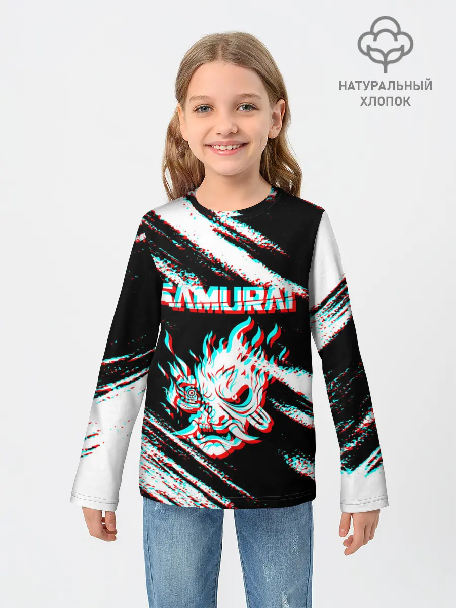Детский лонгслив / Samurai | Glitch.