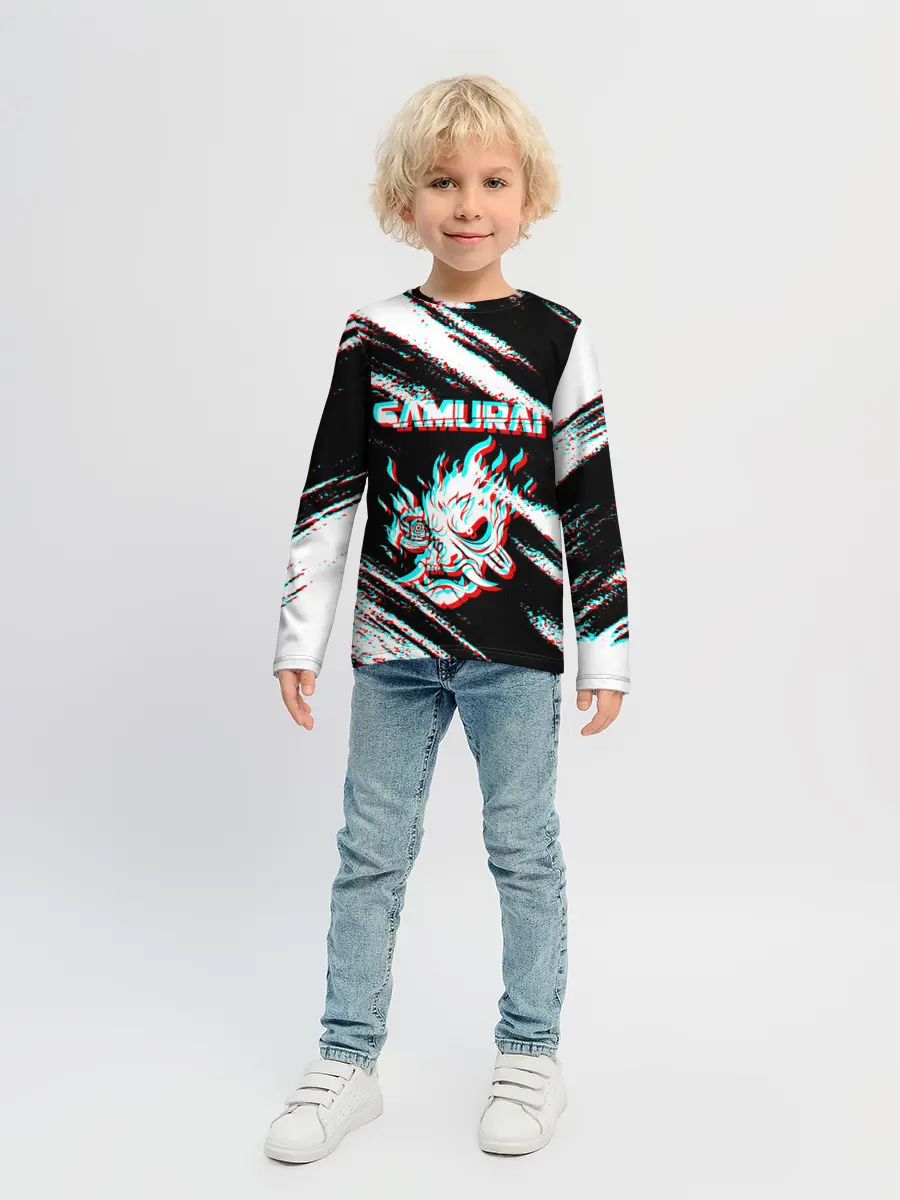 Детский лонгслив / Samurai | Glitch.