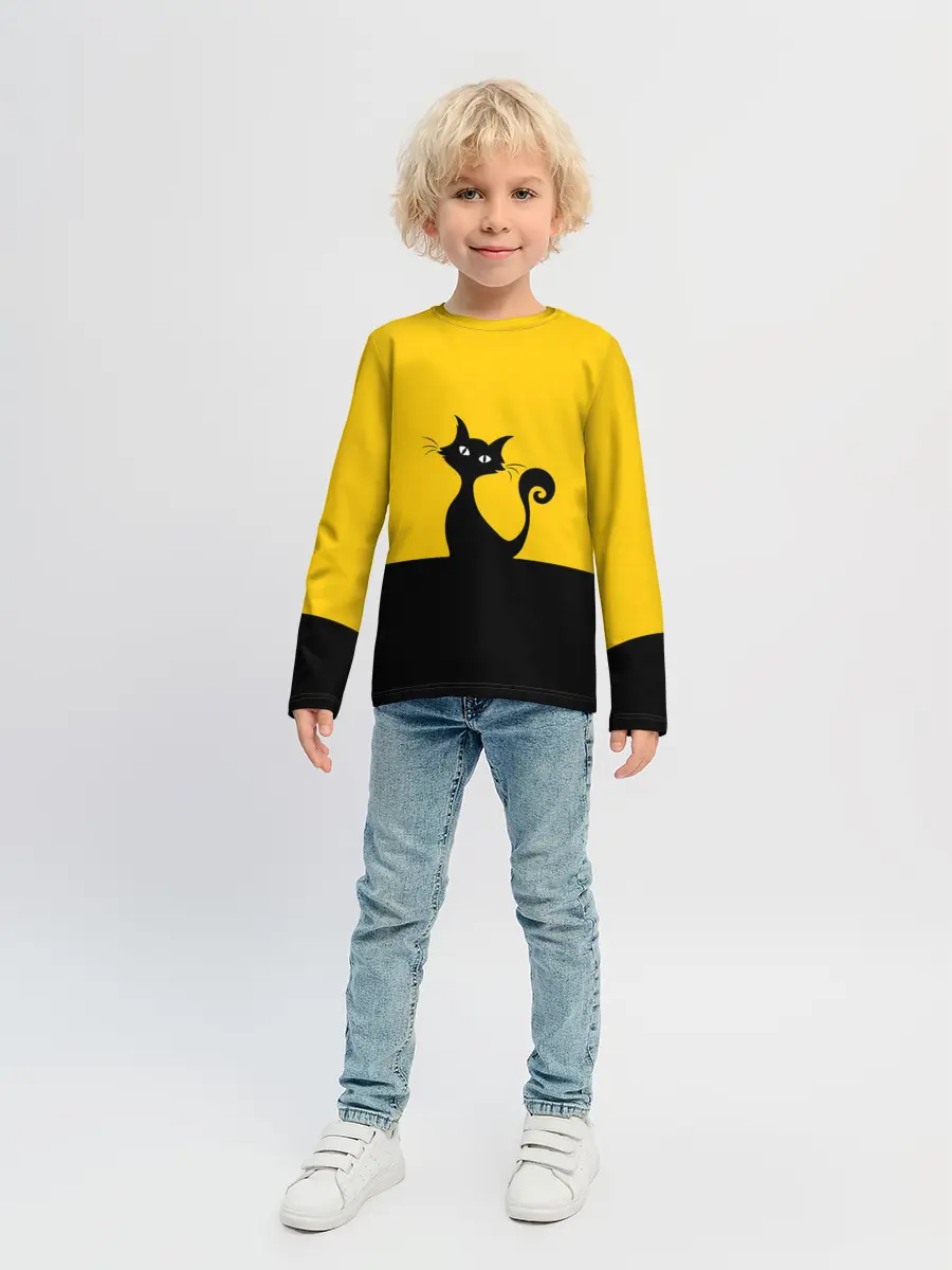 Детский лонгслив / Гордый кот.