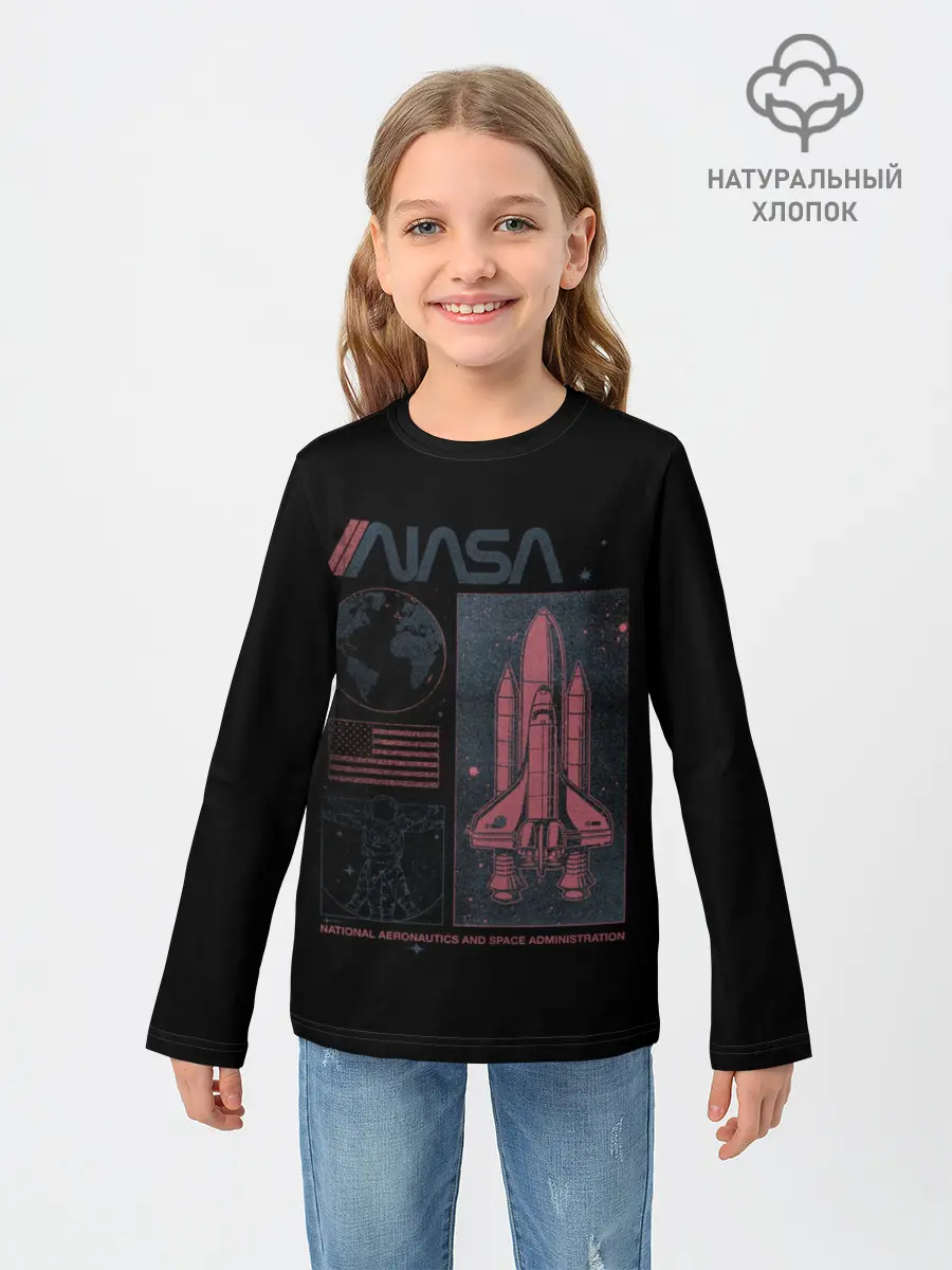 Детский лонгслив / Nasa