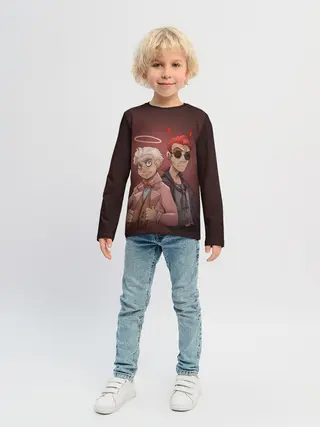 Детский лонгслив / Азирафель и Кроули