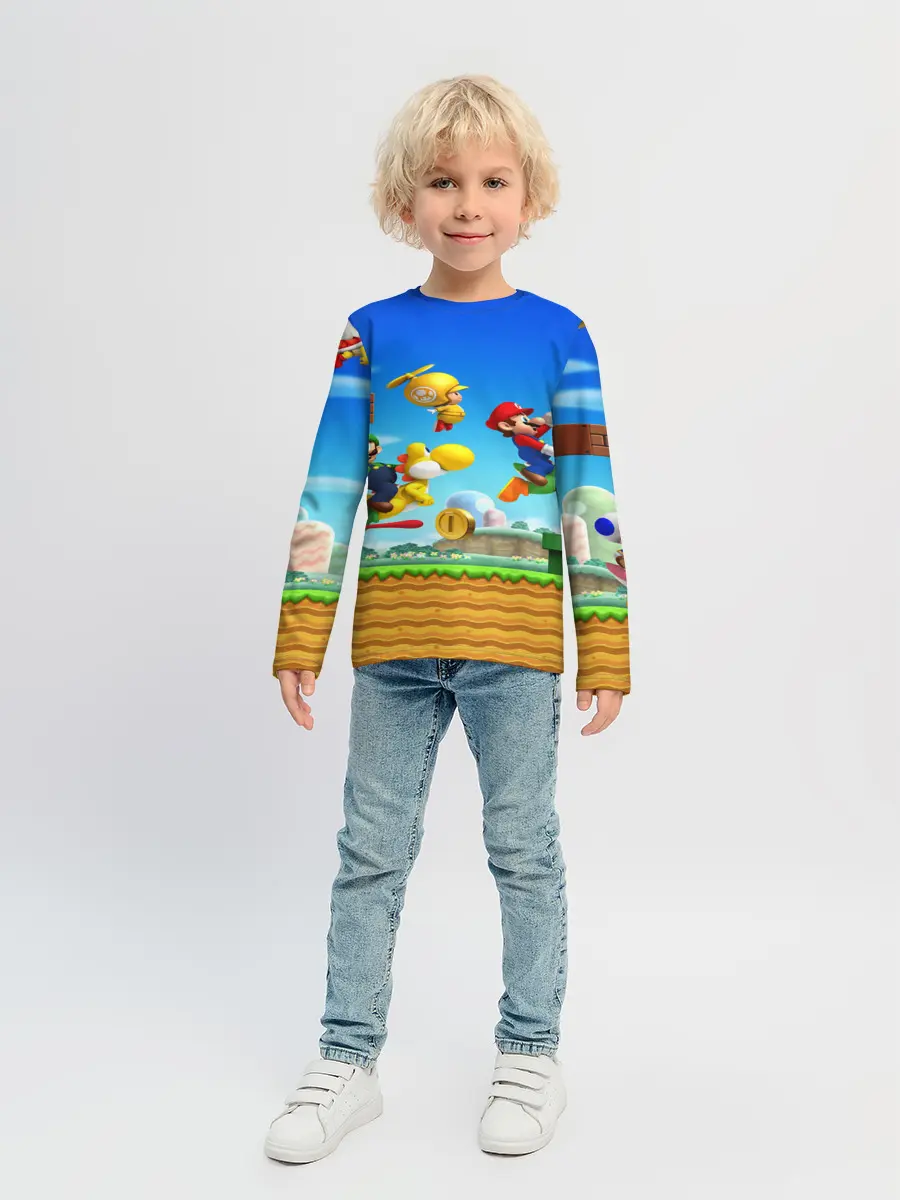 Детский лонгслив / Марио