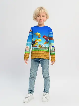Детский лонгслив / Марио