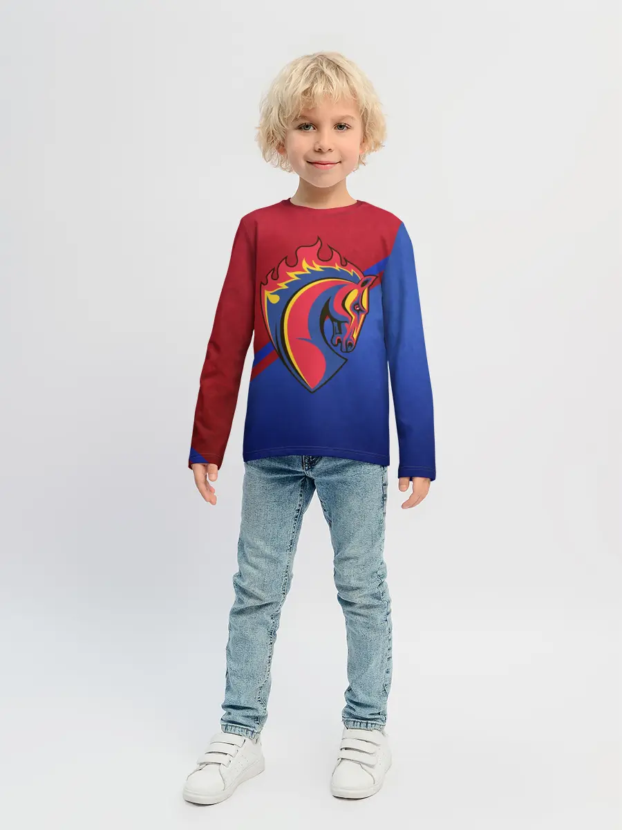 Детский лонгслив / Конь!