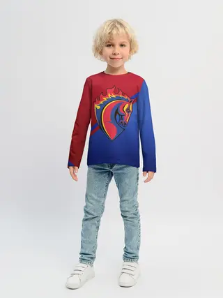 Детский лонгслив / Конь!