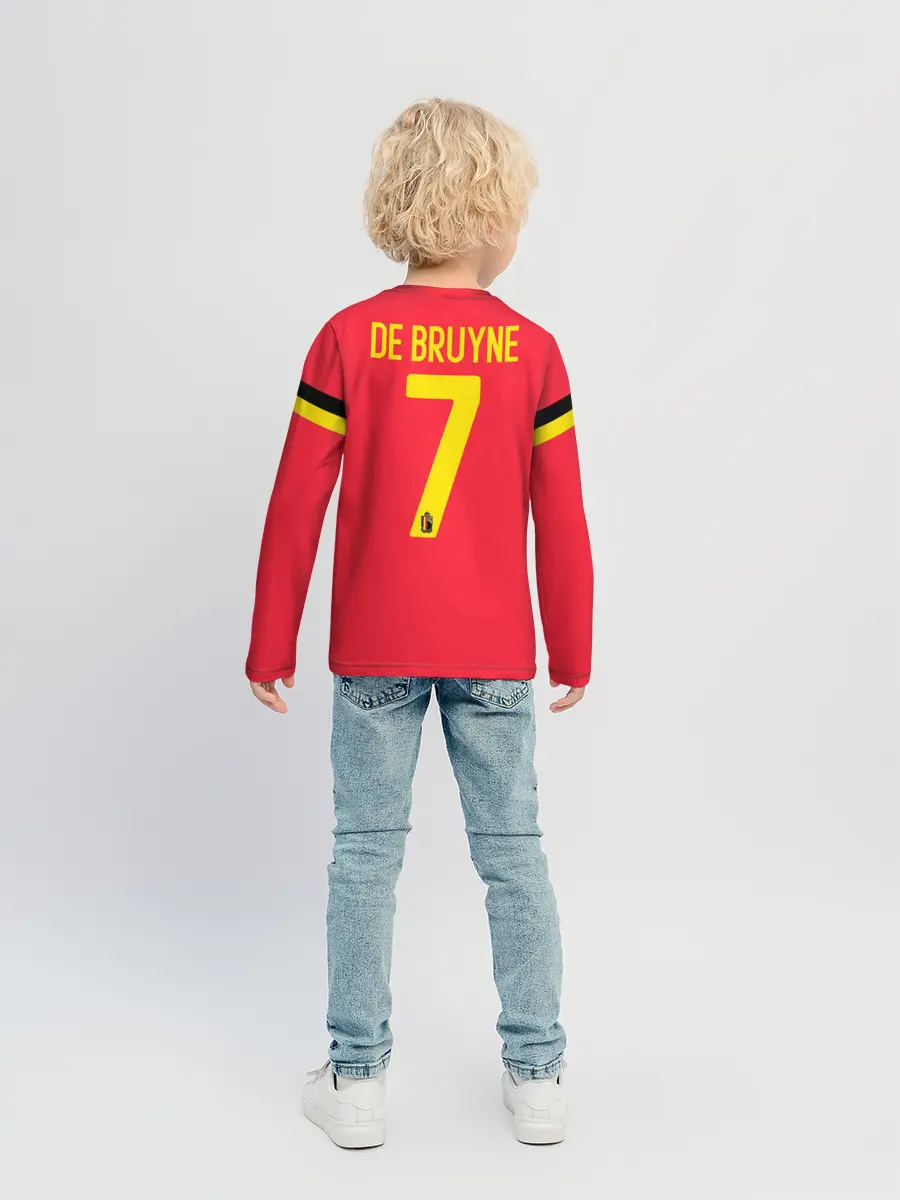 Детский лонгслив / De Bruyne home EURO 2020