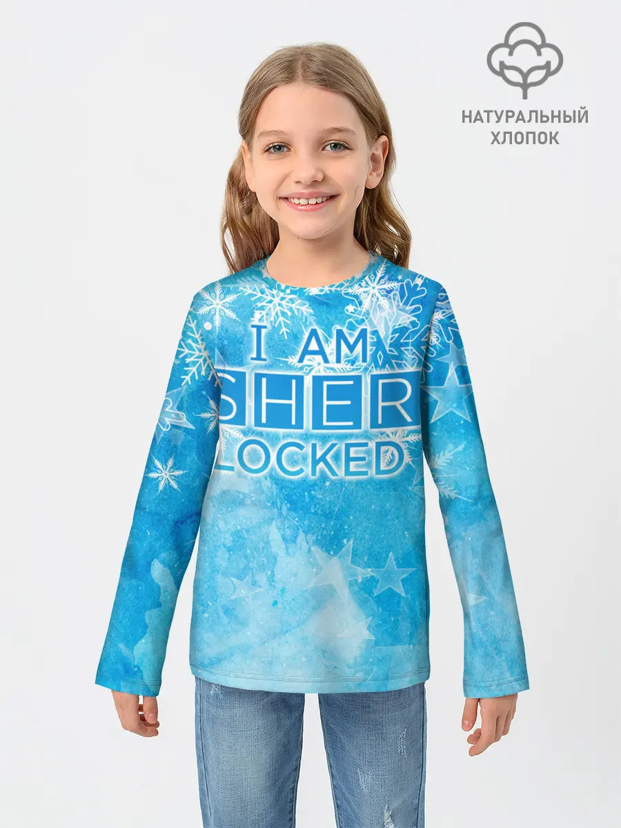 Детский лонгслив / Новогодний Sherlock