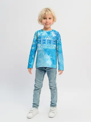 Детский лонгслив / Новогодний Sherlock