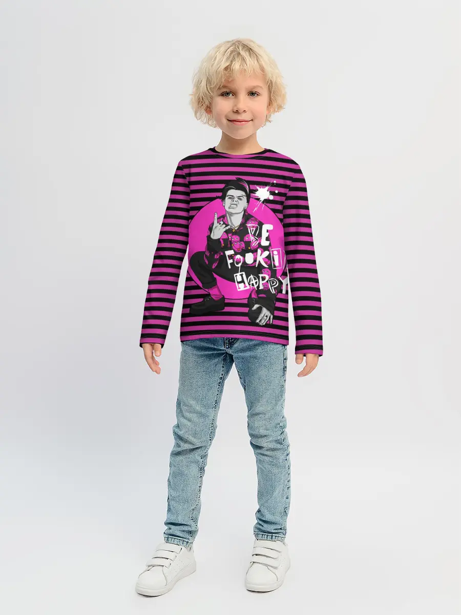 Детский лонгслив / be fookin happy