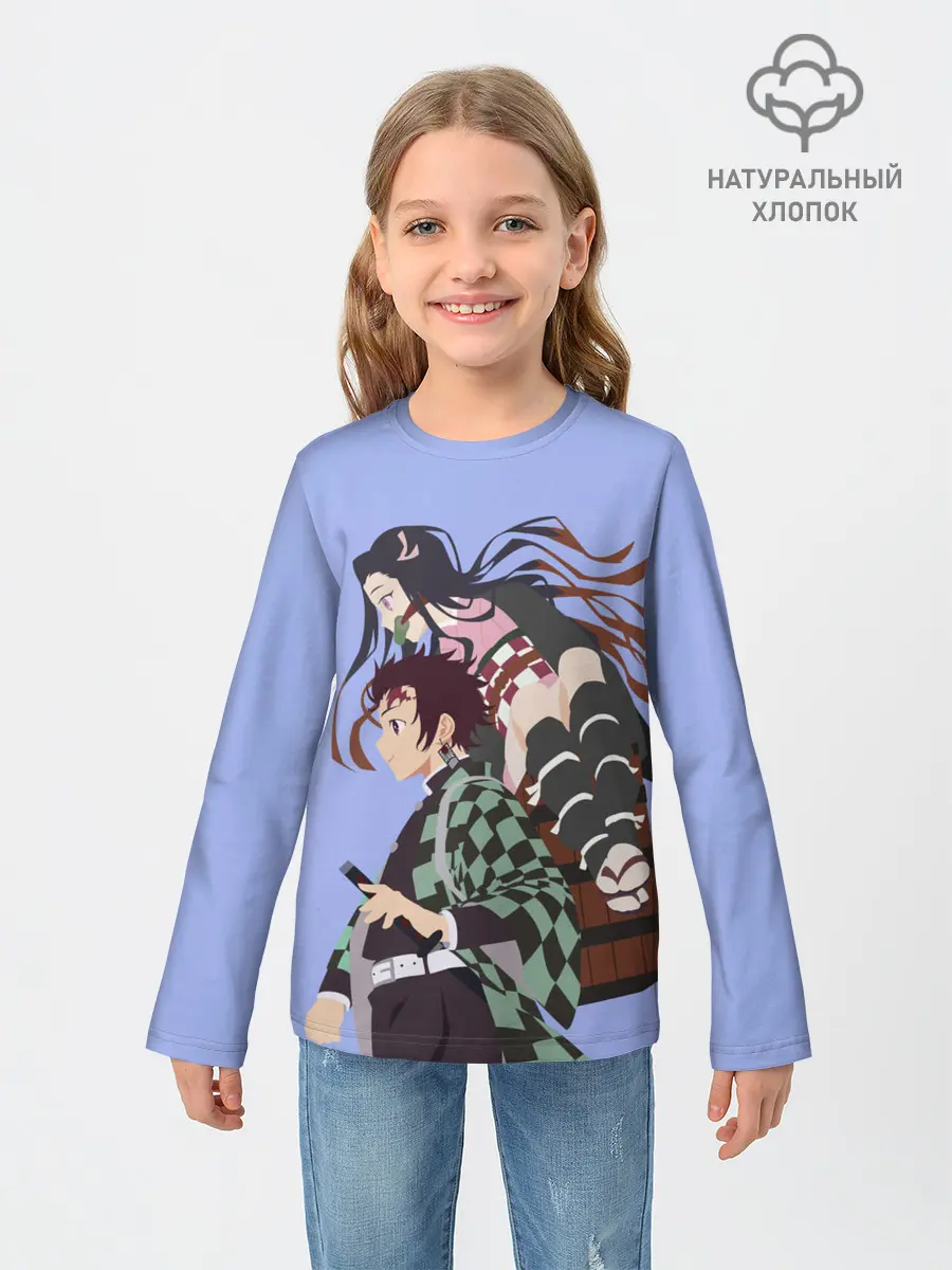 Детский лонгслив / Tanjirou & Nezuko