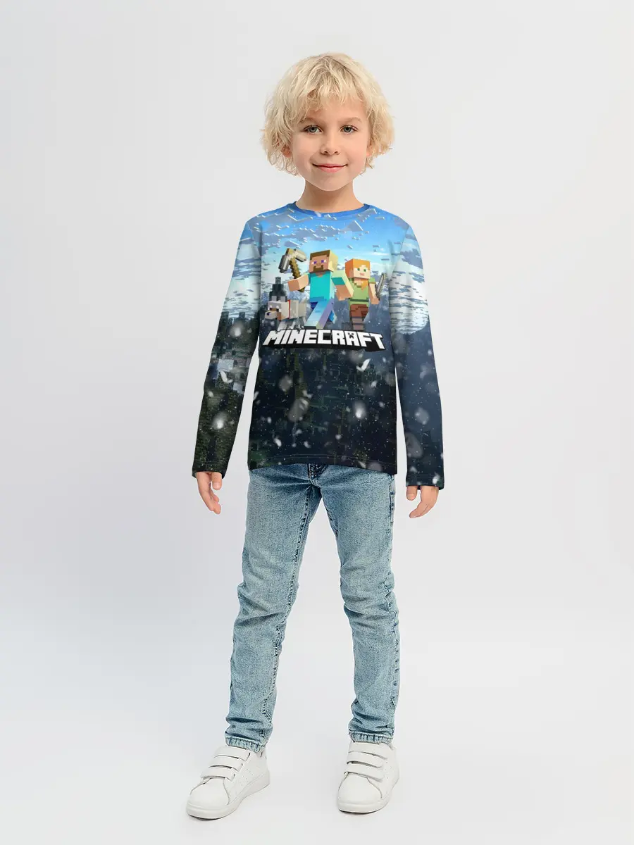 Детский лонгслив / Minecraft / Майнкрафт