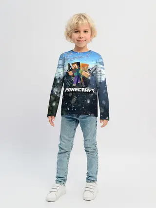 Детский лонгслив / Minecraft / Майнкрафт