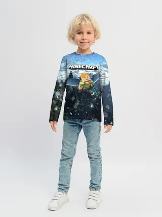 Детский лонгслив / Minecraft / Майнкрафт