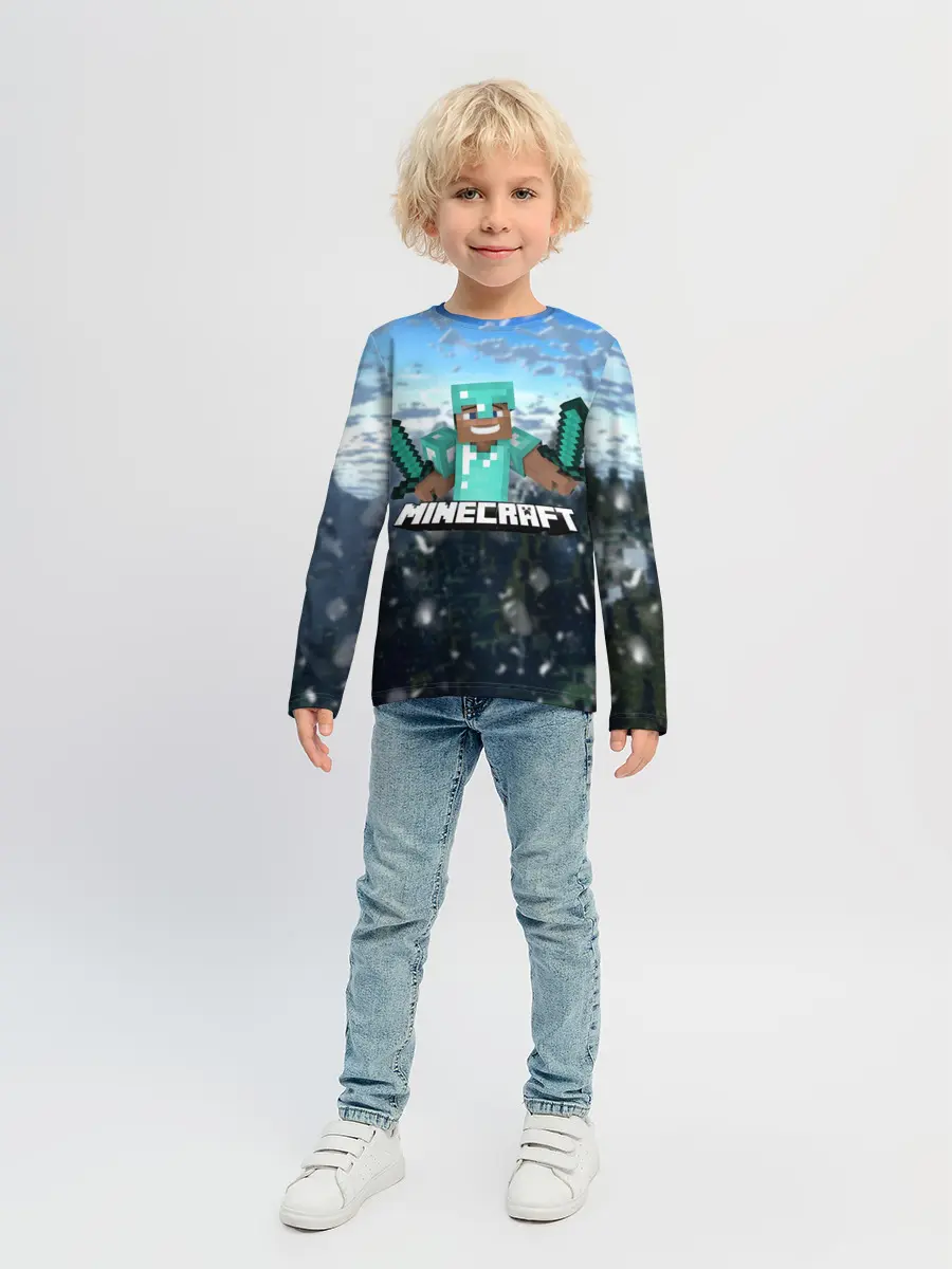 Детский лонгслив / Minecraft / Майнкрафт