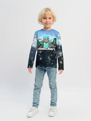 Детский лонгслив / Minecraft / Майнкрафт