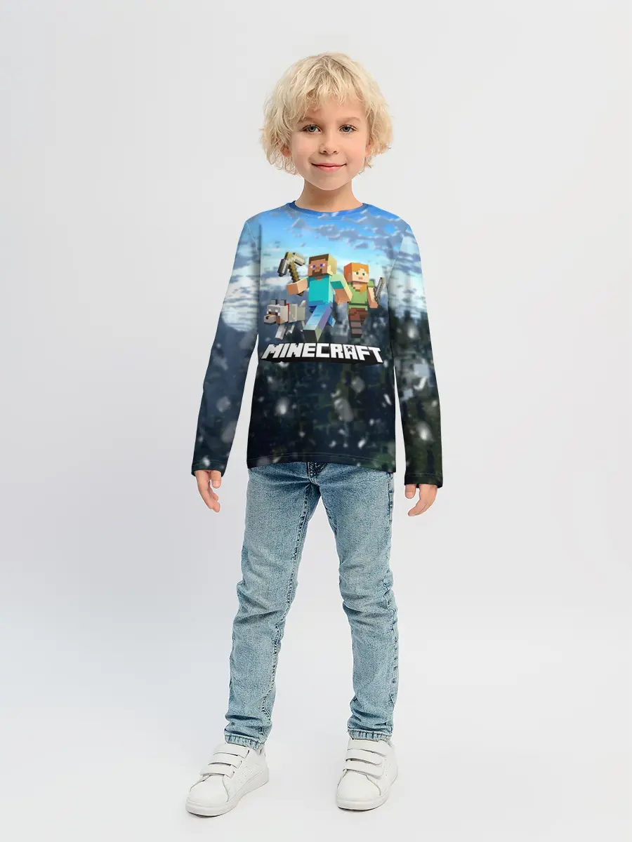 Детский лонгслив / Minecraft / Майнкрафт