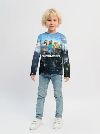 Детский лонгслив / Minecraft / Майнкрафт