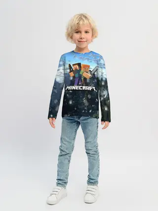 Детский лонгслив / Minecraft / Майнкрафт