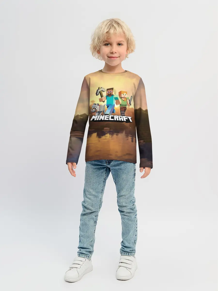 Детский лонгслив / Minecraft / Майнкрафт
