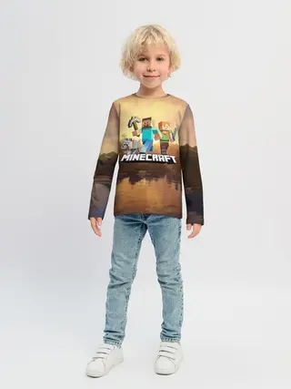 Детский лонгслив / Minecraft / Майнкрафт