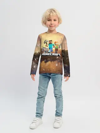 Детский лонгслив / Minecraft / Майнкрафт
