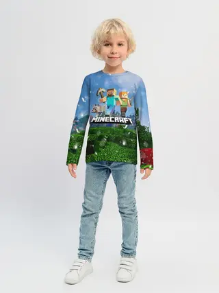 Детский лонгслив / Minecraft / Майнкрафт