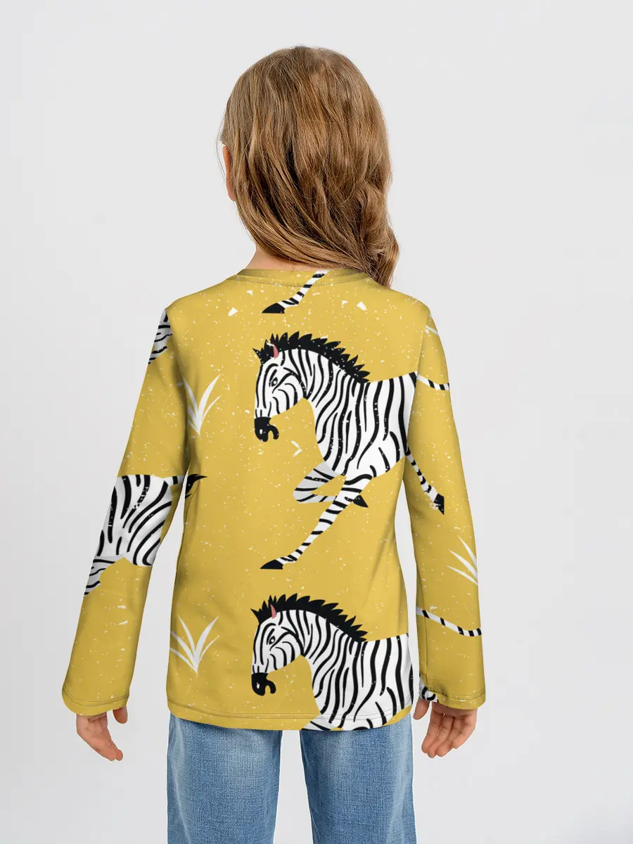 Детский лонгслив / Зебра АРТ