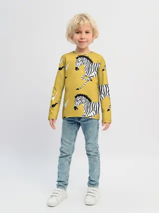 Детский лонгслив / Зебра АРТ
