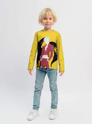 Детский лонгслив / Ban желтый фон