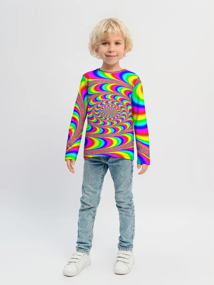 Детский лонгслив / Оптическая текстура