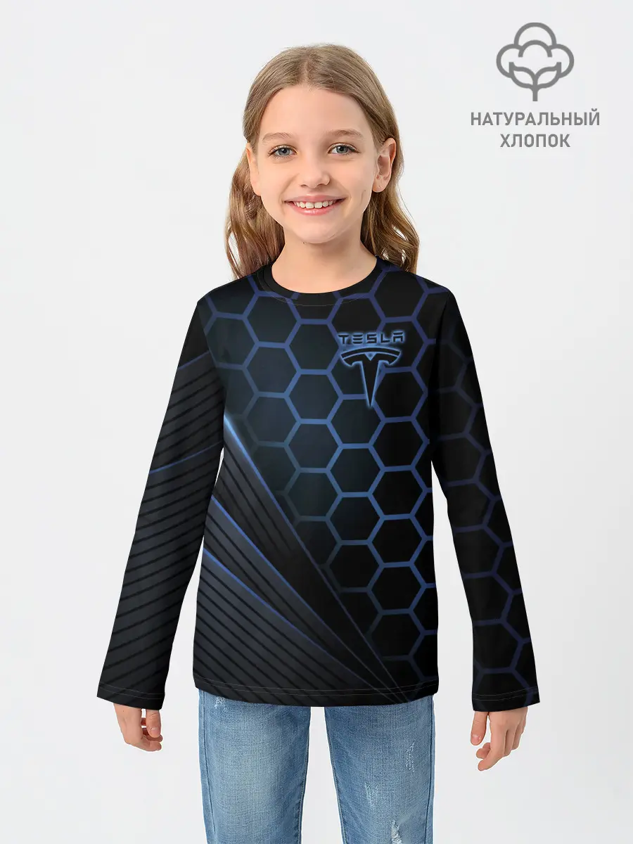 Детский лонгслив / Tesla