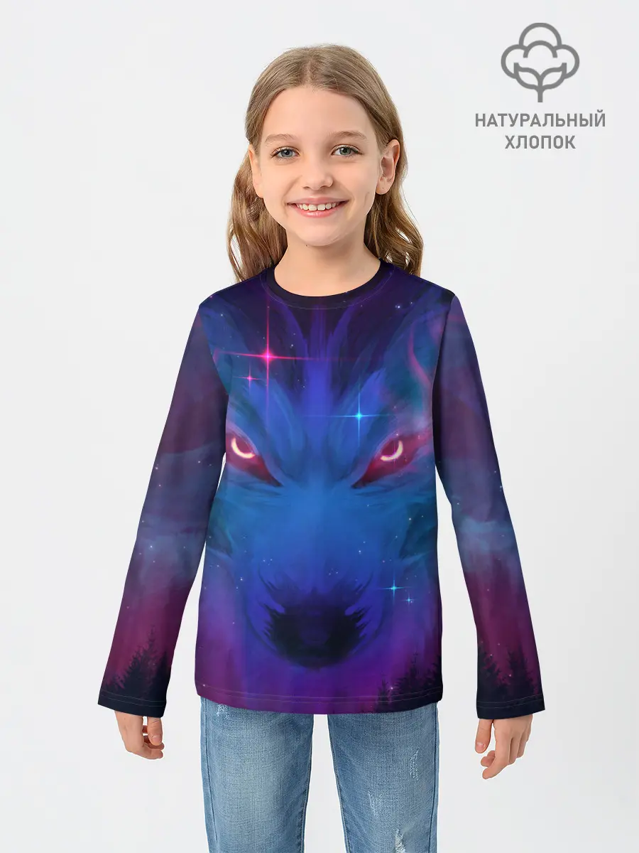 Детский лонгслив / Звездный волк