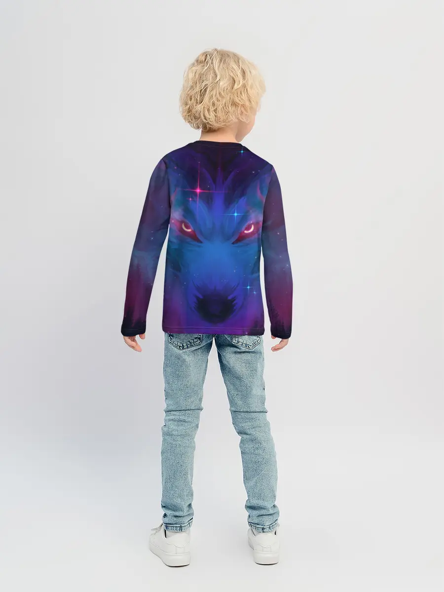 Детский лонгслив / Звездный волк