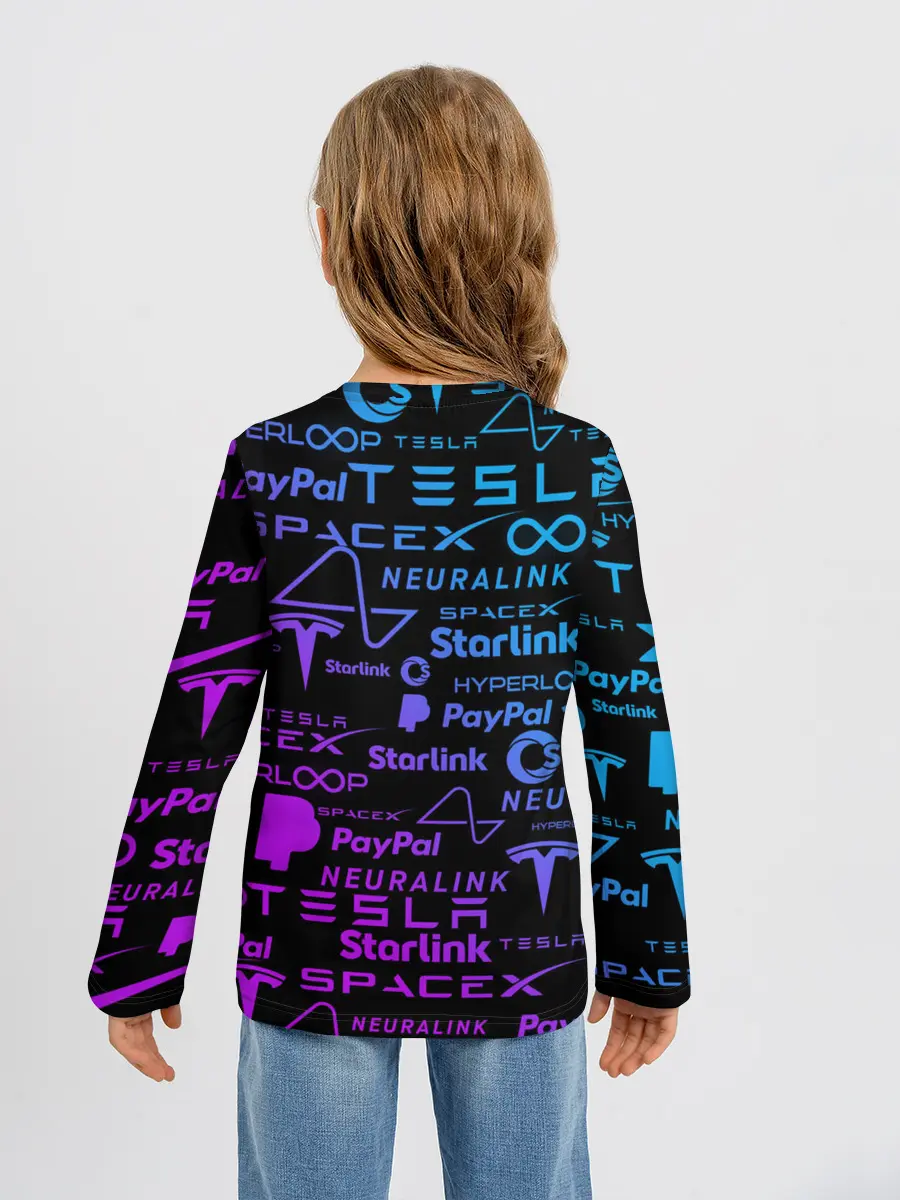 Детский лонгслив / ЛОГОТИПЫ ПРОЕКТОВ ИЛОНА МАСКА.