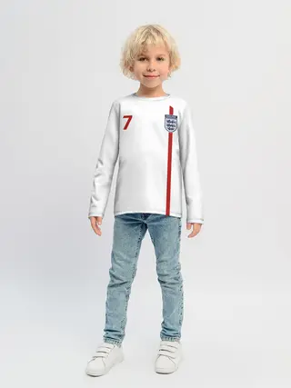 Детский лонгслив / Дэвид Бекхэм Англия Ретро