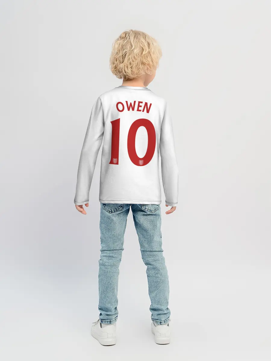 Детский лонгслив / Майкл Оуэн Англия Ретро