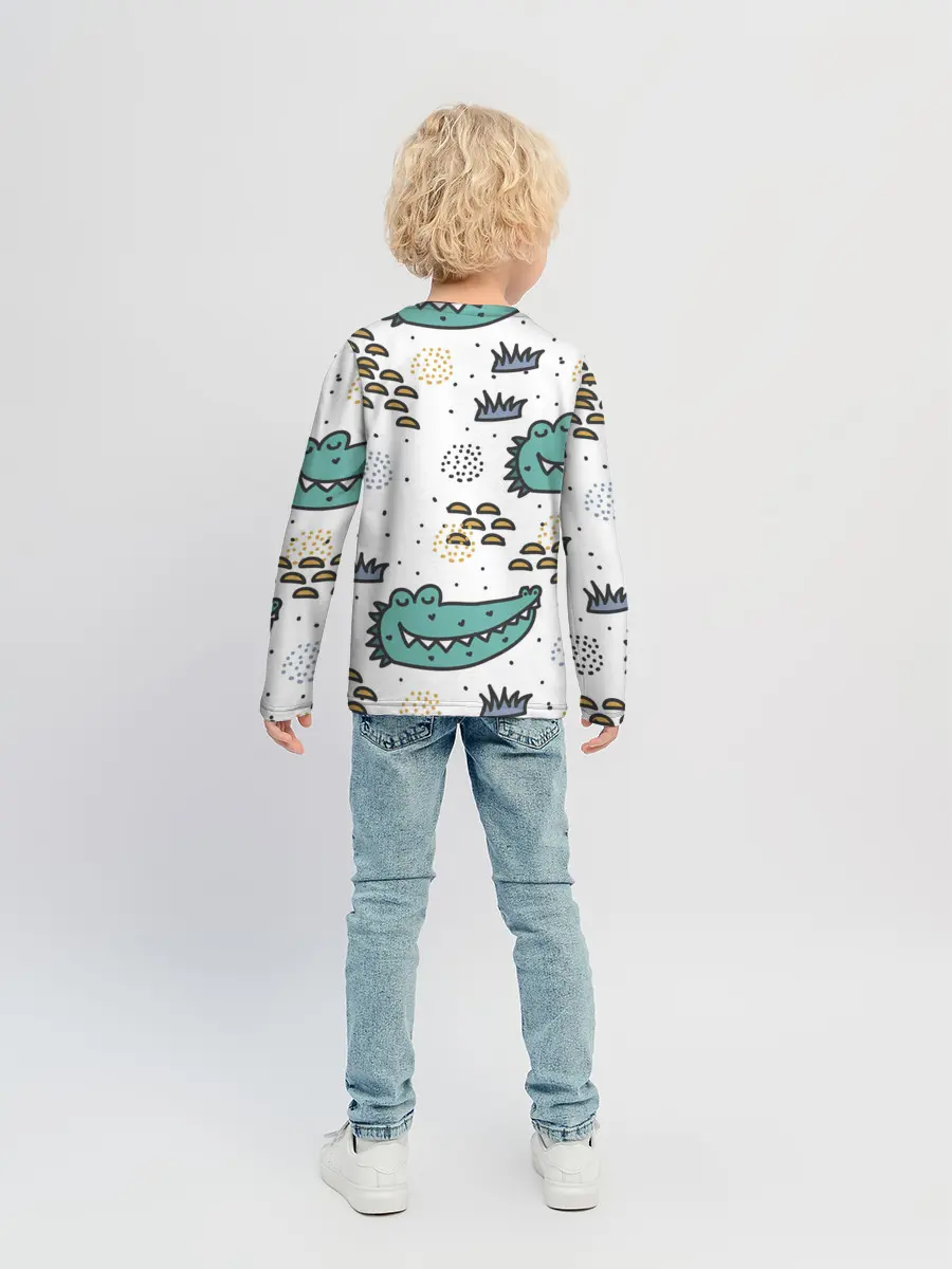 Детский лонгслив / Милый крокодил