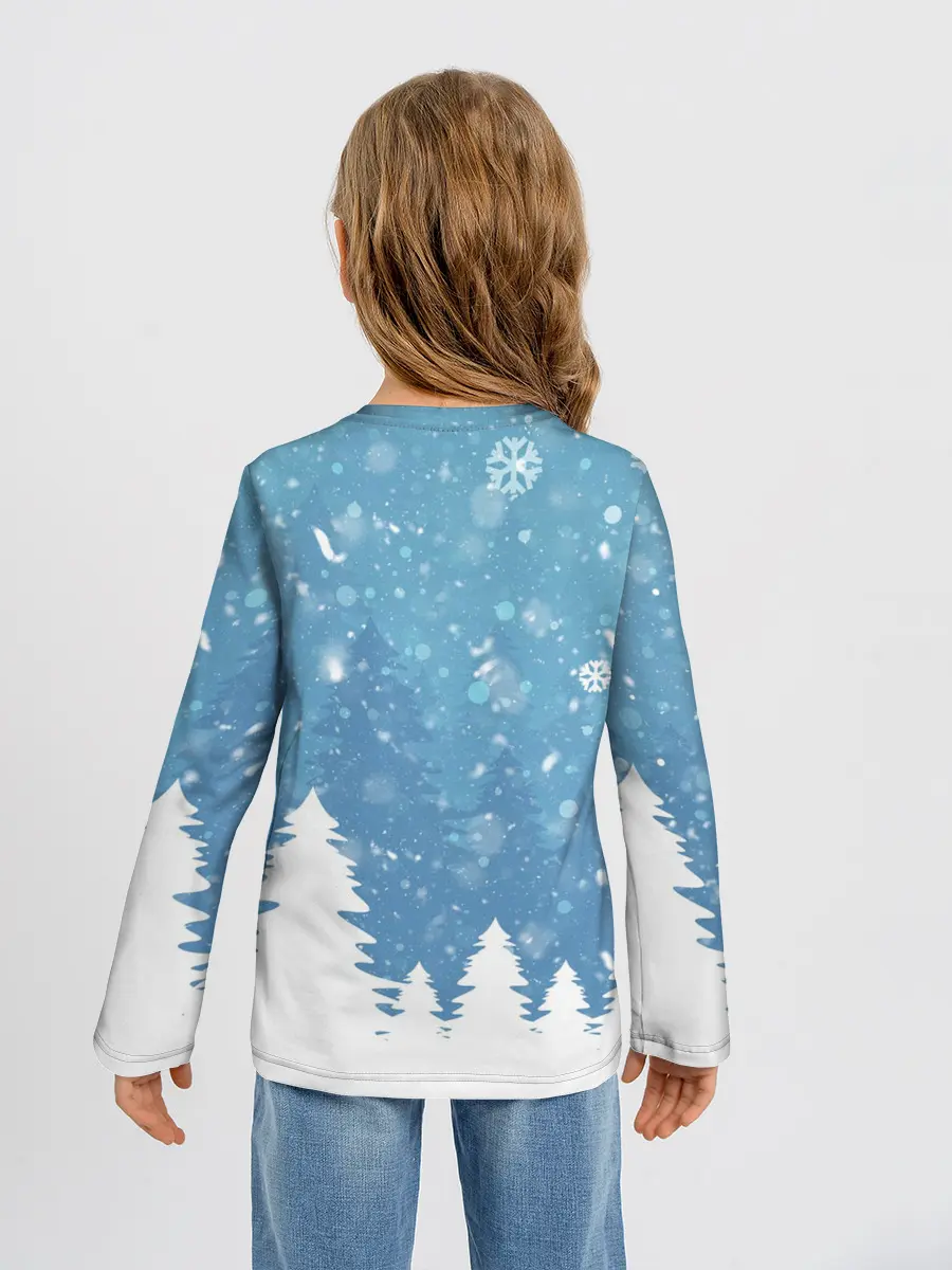 Детский лонгслив / Новогодний Fortnite