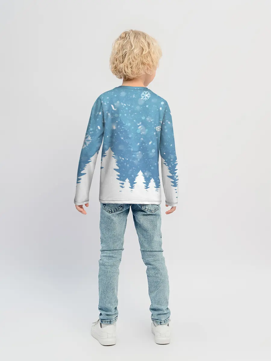 Детский лонгслив / Новогодний Fortnite