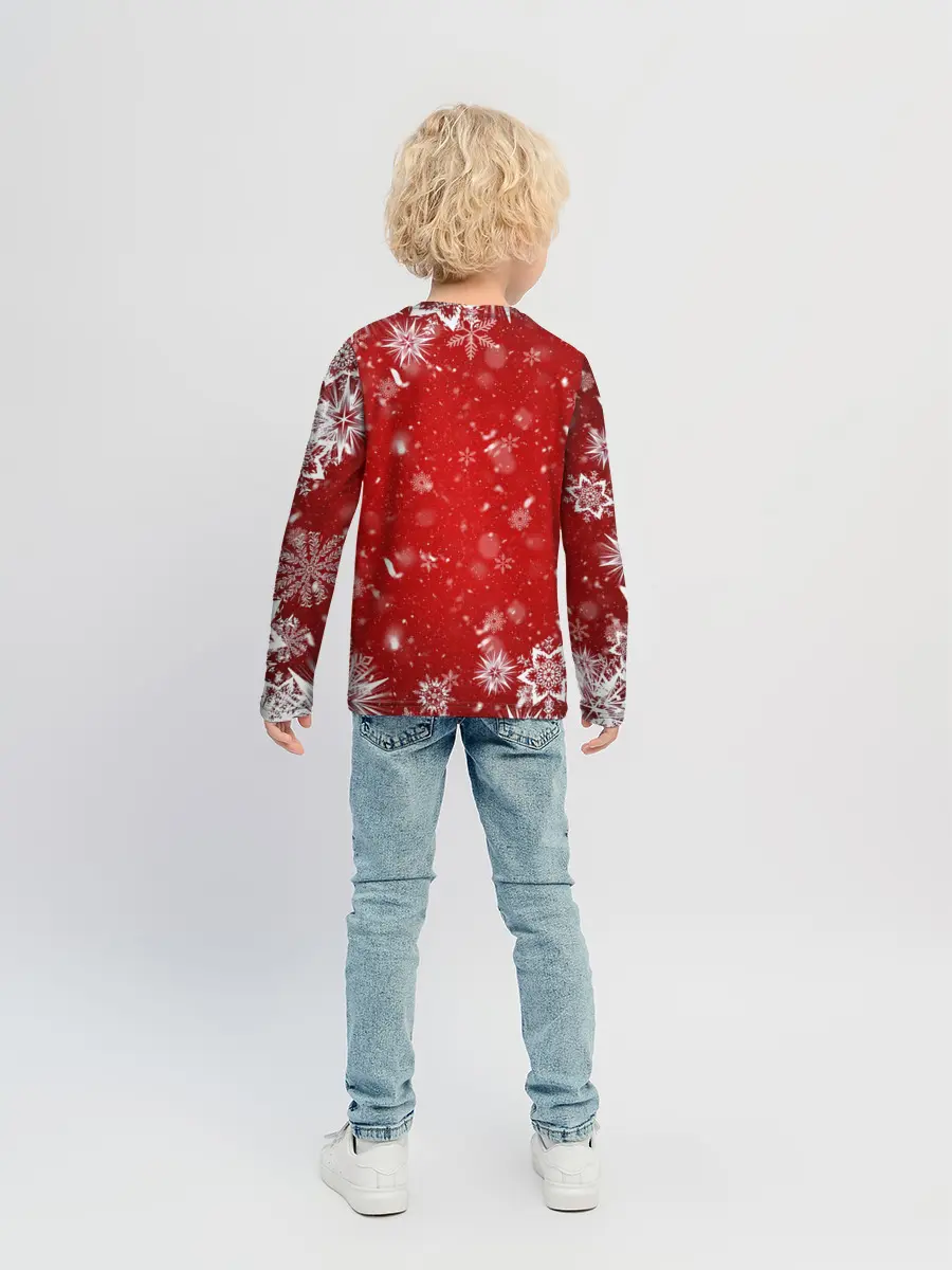 Детский лонгслив / Новогодний Fortnite