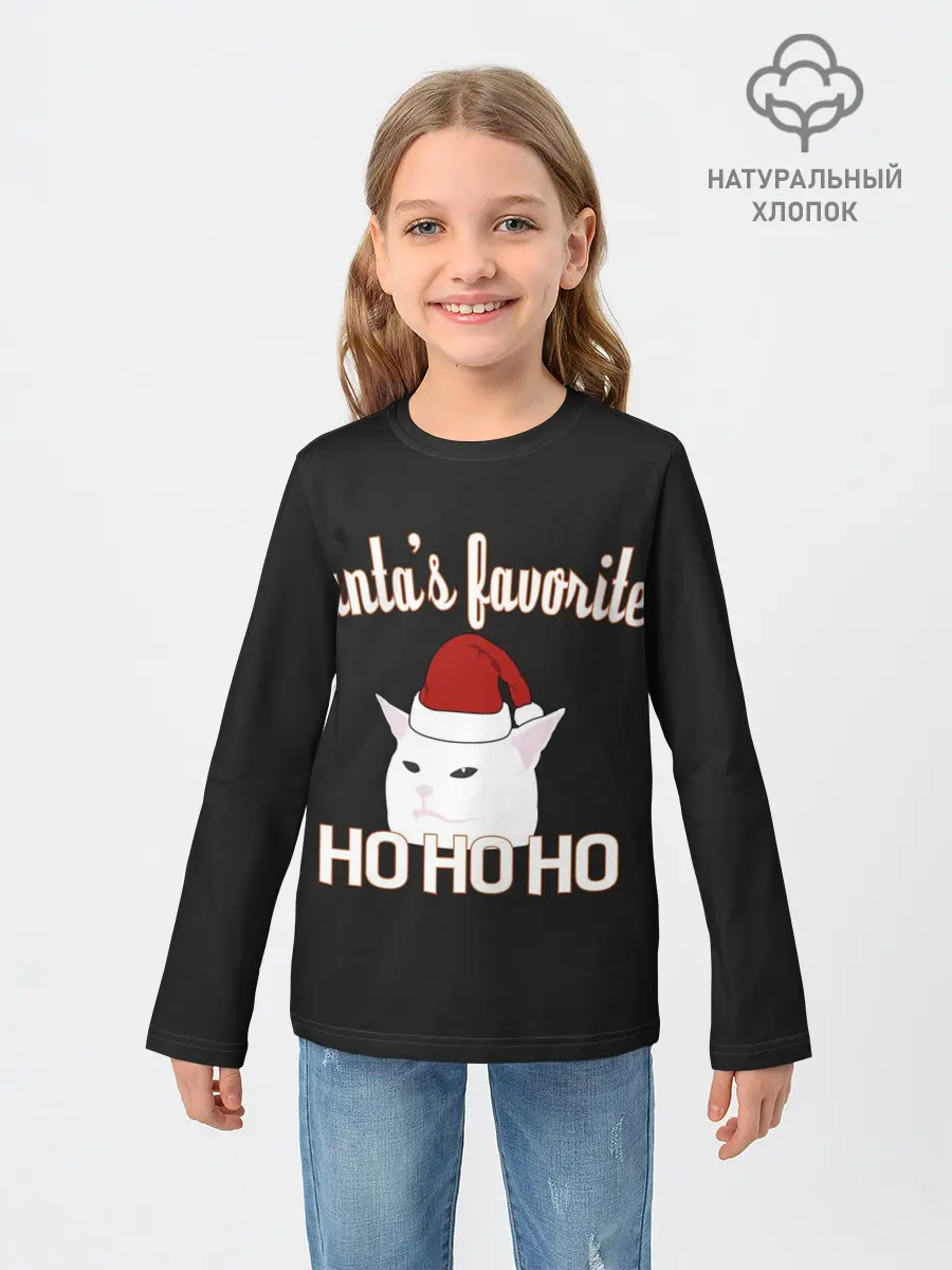 Детский лонгслив / Woman Yelling at Cat