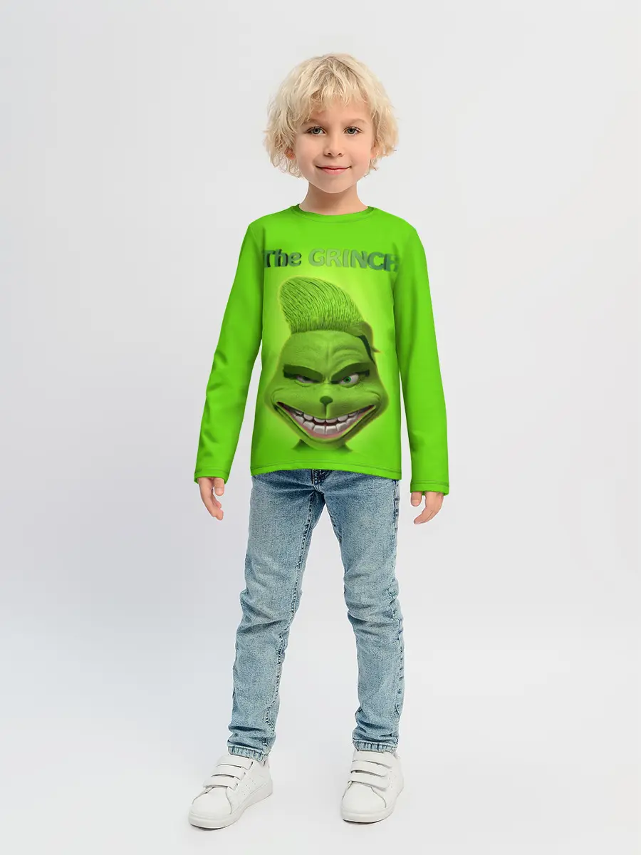 Детский лонгслив / Grinch Face